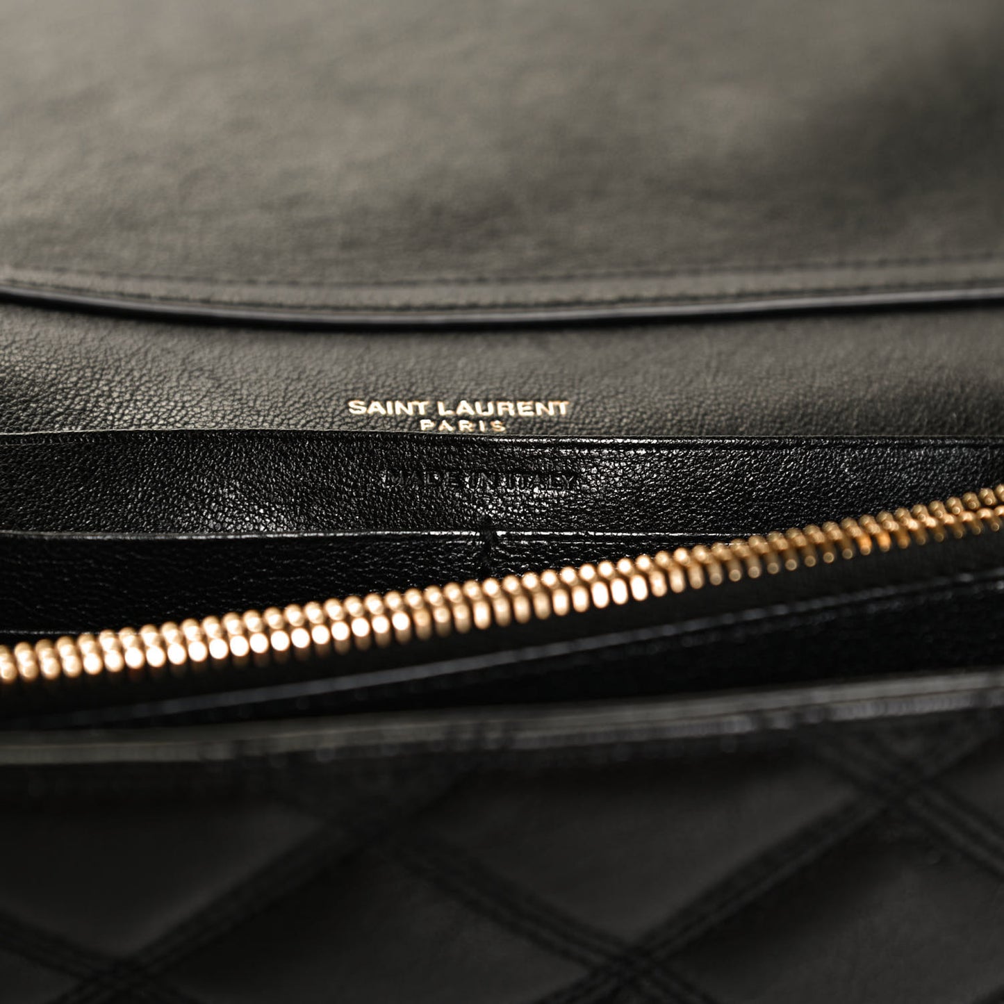 Lambskin Diamond Quilted Becky Chain Wallet Black