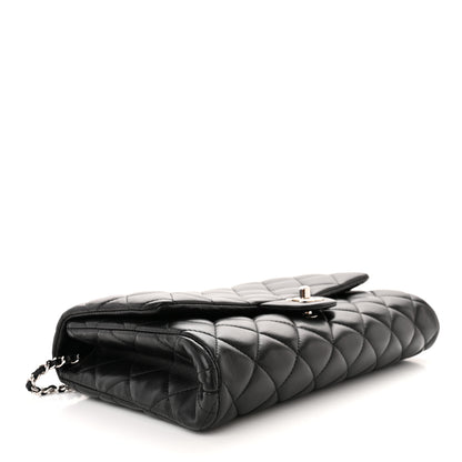 Chanel Lambskin Quilted Clutch With Chain Flap Black 4 of 12