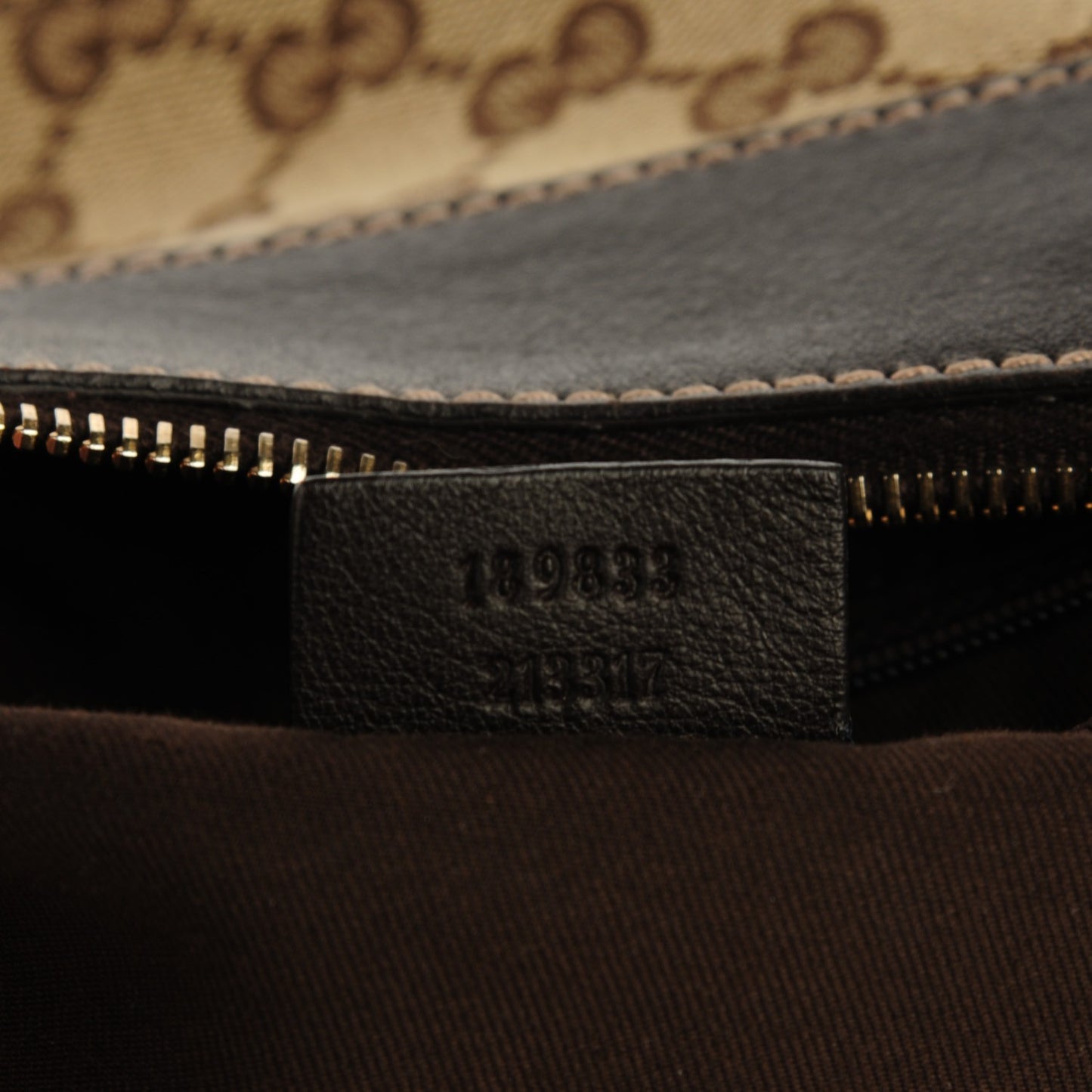 Monogram Large D Gold Hobo Dark Brown