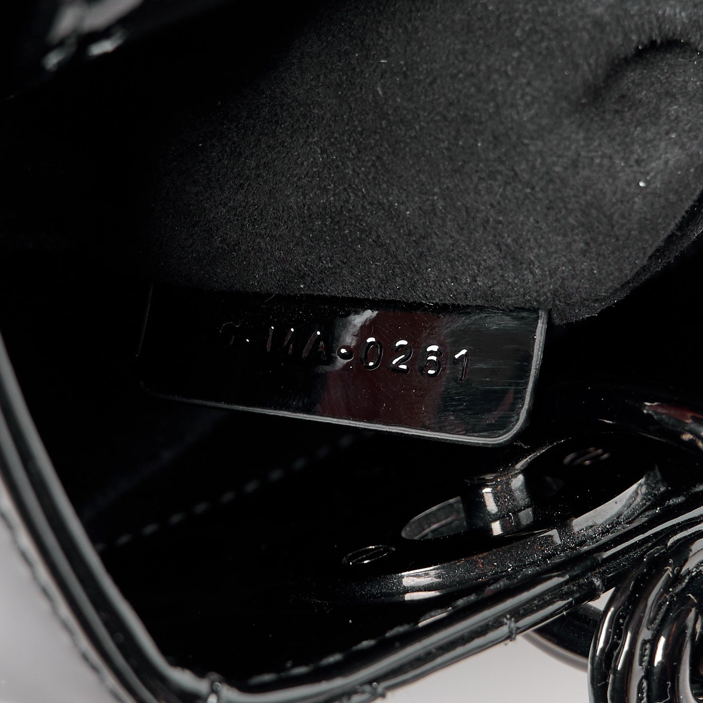 Ultraglossy Patent Cannage Medium Lady Dior Black