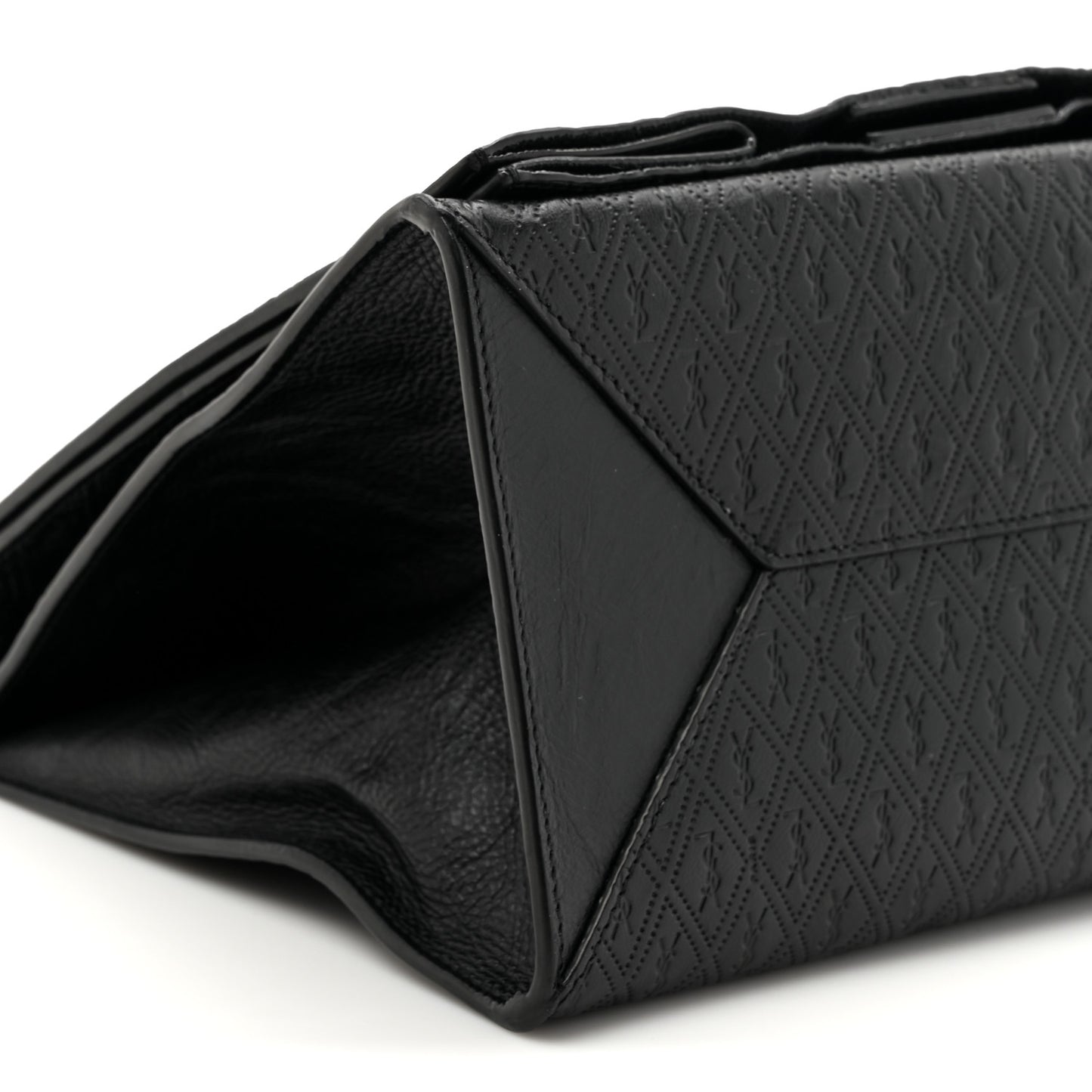 Calfskin Monogram Deli Paper Bag  Vintage Black