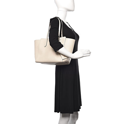 Gucci Dollar Calfskin Small Swing Tote Mystic White 2 of 9
