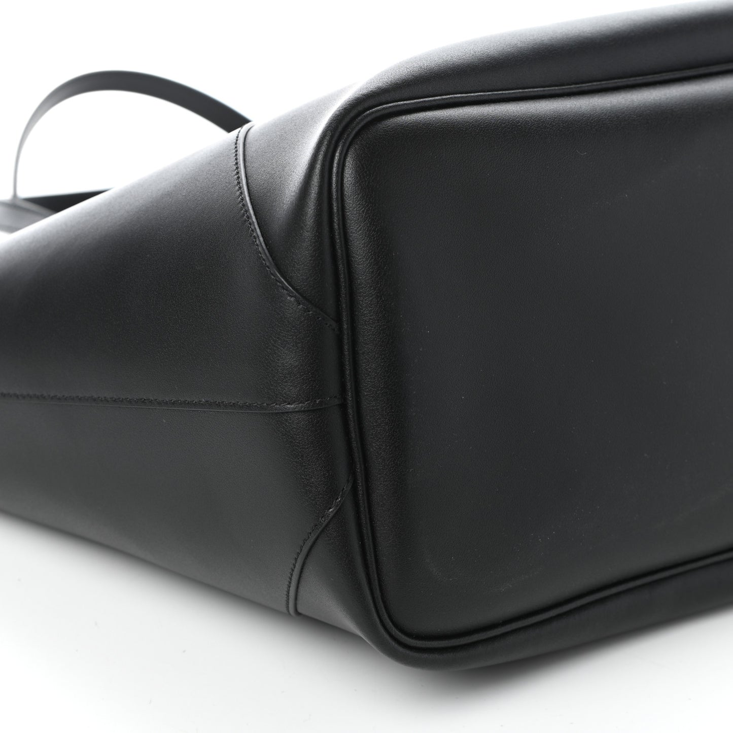 Smooth Calfskin Wing Shopper Tote Black White