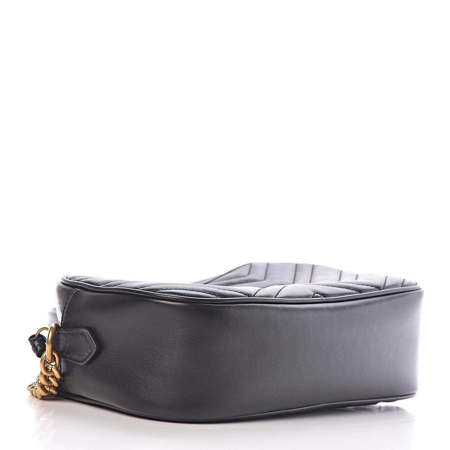 Calfskin Matelasse Small GG Marmont Chain Shoulder Bag Black