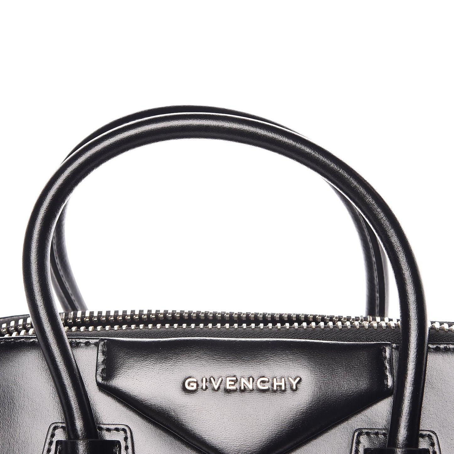 Shiny Lord Calfskin Small Antigona Black