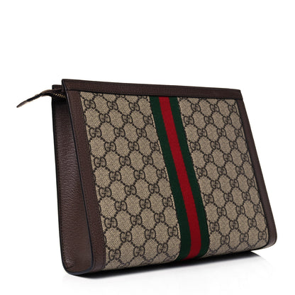 Gucci GG Supreme Monogram Web Ophidia Pouch Brown 2 of 7