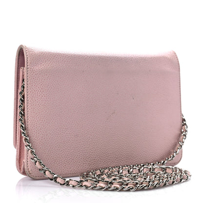 Chanel Caviar Timeless CC Wallet On Chain WOC Pink 3 of 10