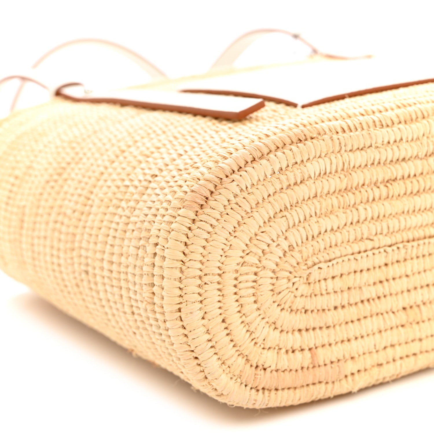 Loewe Raffia Square Small Basket Tote Bag Natural White 8 of 12