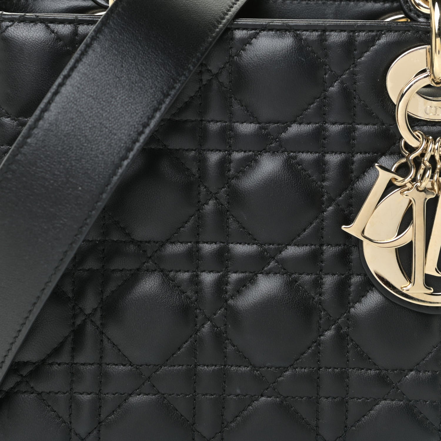 Christian Dior Lambskin Cannage Small My ABCDior Lady Dior Black 10 of 13