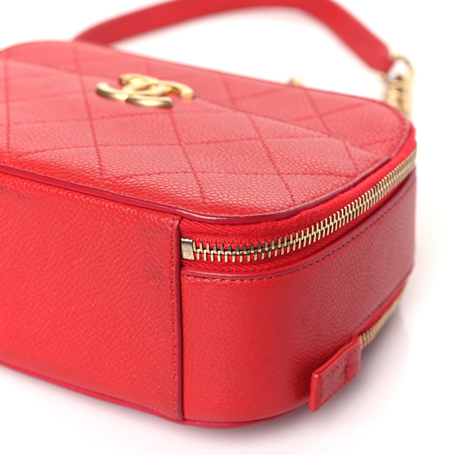 Chanel Caviar Quilted Small Camera Case Red 9 of 10