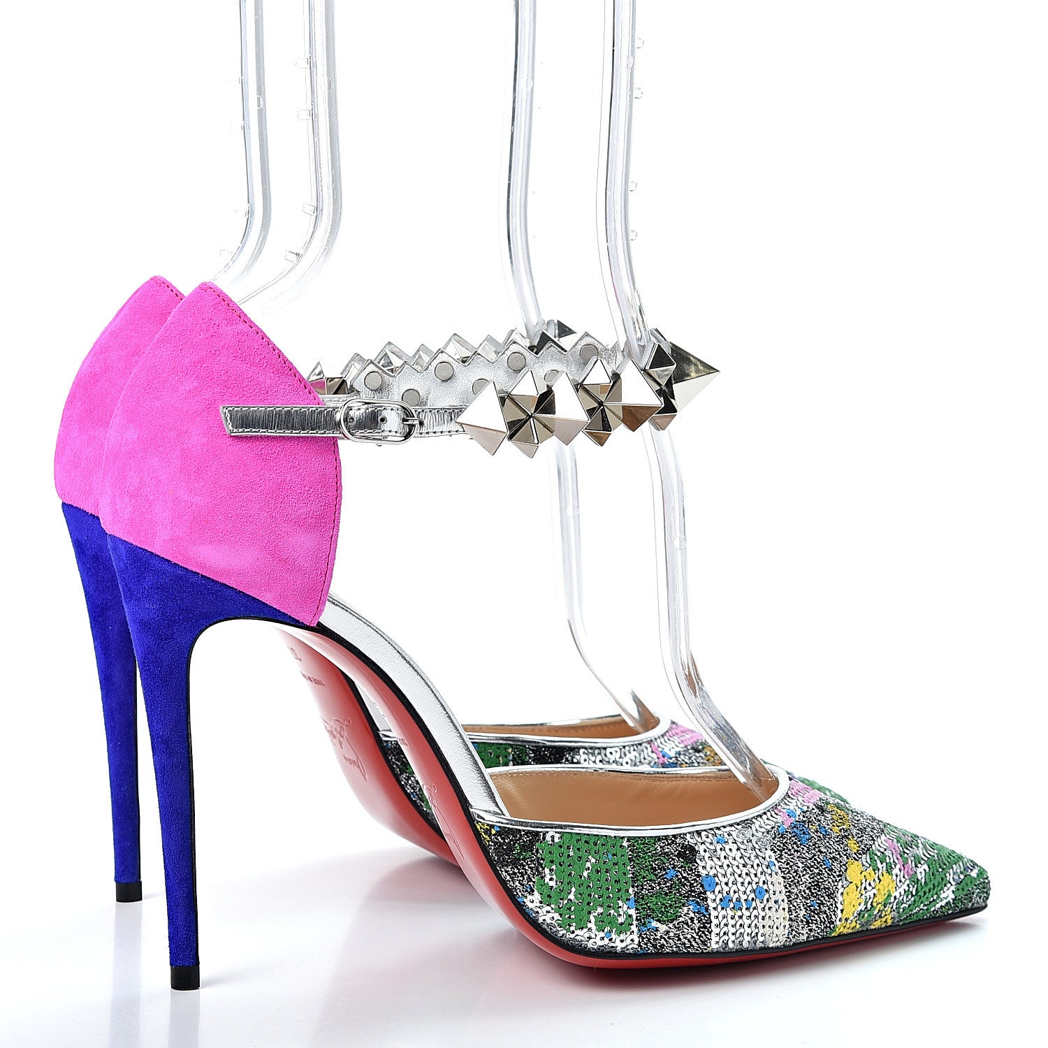 Christian Louboutin Specchio Brosse Paillettes Planet Chic 100 Pump 37 Version Multicolor 4 of 8