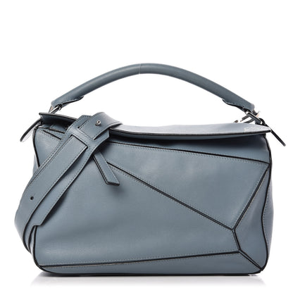 Loewe Calfskin Medium Puzzle Bag Stone Blue 1 of 14