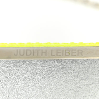 Judith Leiber Beaded Smooth Rectangle Clutch Neon Green 6 of 7
