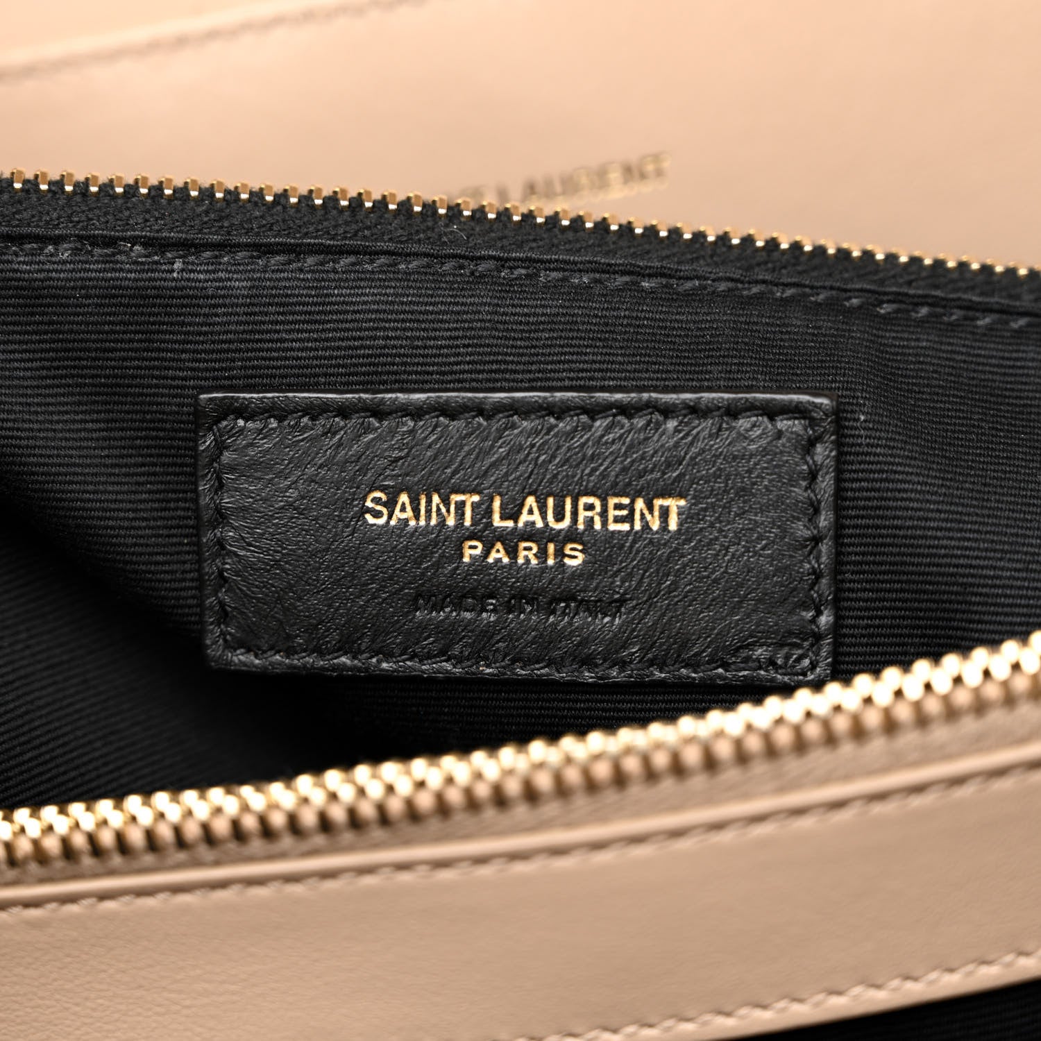 Saint Laurent Calfskin Matelasse Large Loulou Monogram Chain Satchel Dark Beige 6 of 15