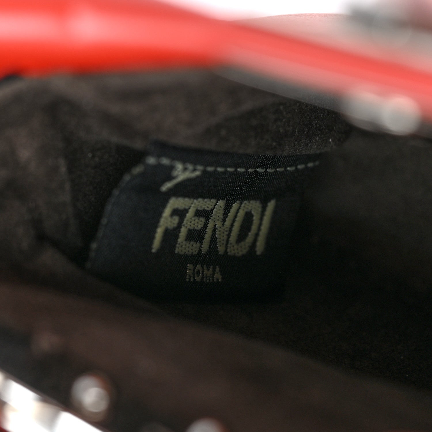 Fendi Shiny Nappa Micro Peekaboo Iconic Satchel Rosso Pimento 6 of 8