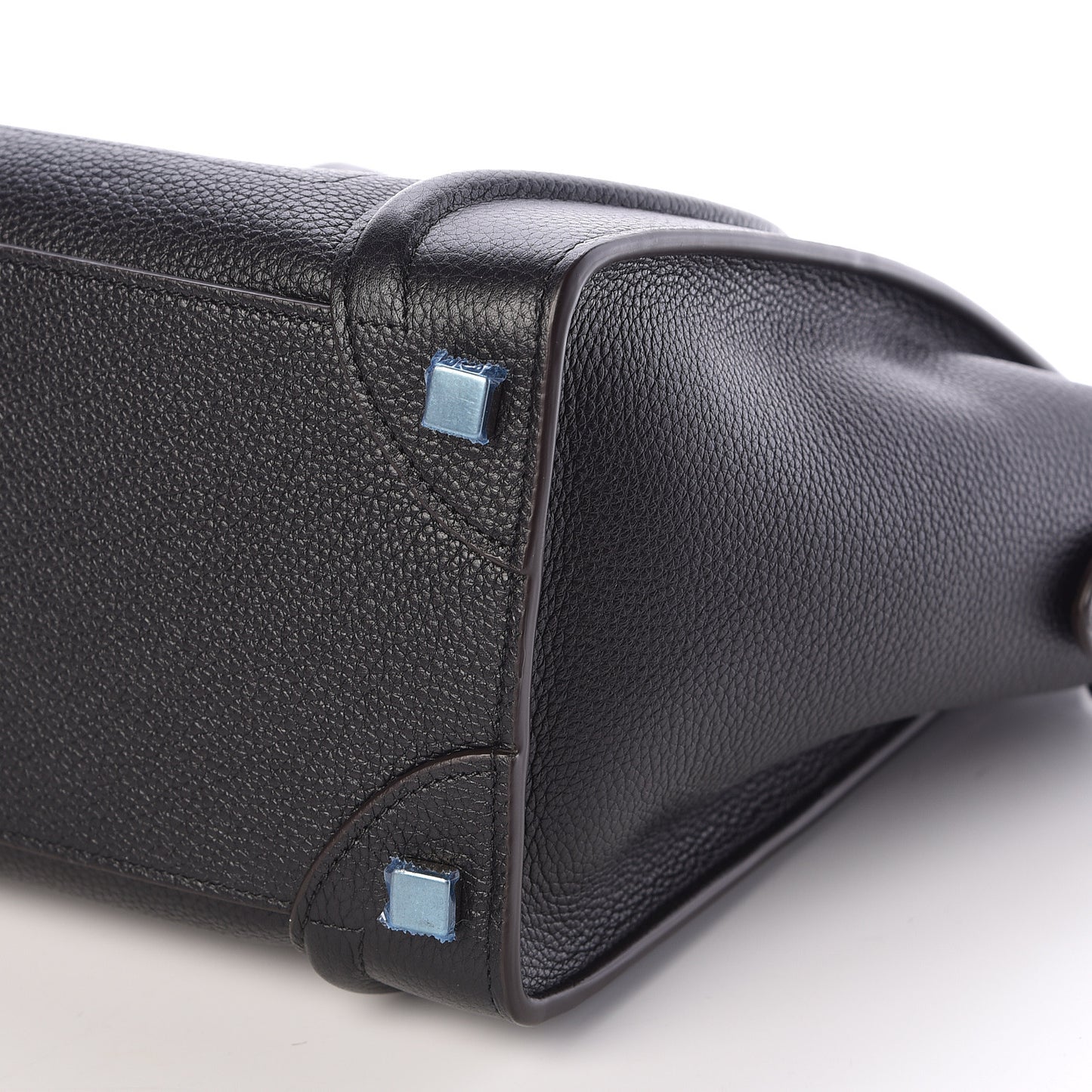 Drummed Calfskin Micro Luggage Black