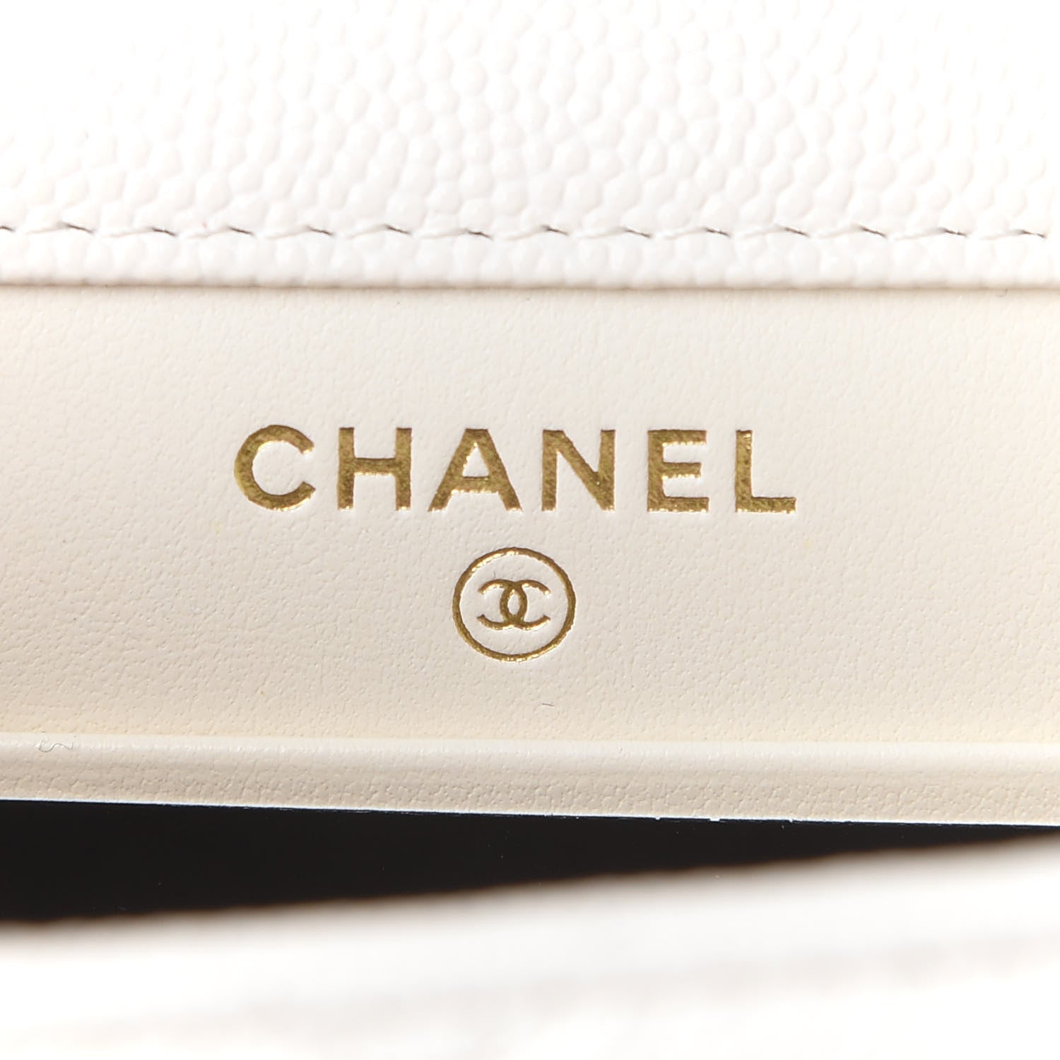Chanel Caviar Quilted Classic Phone Holder White 6 of 10
