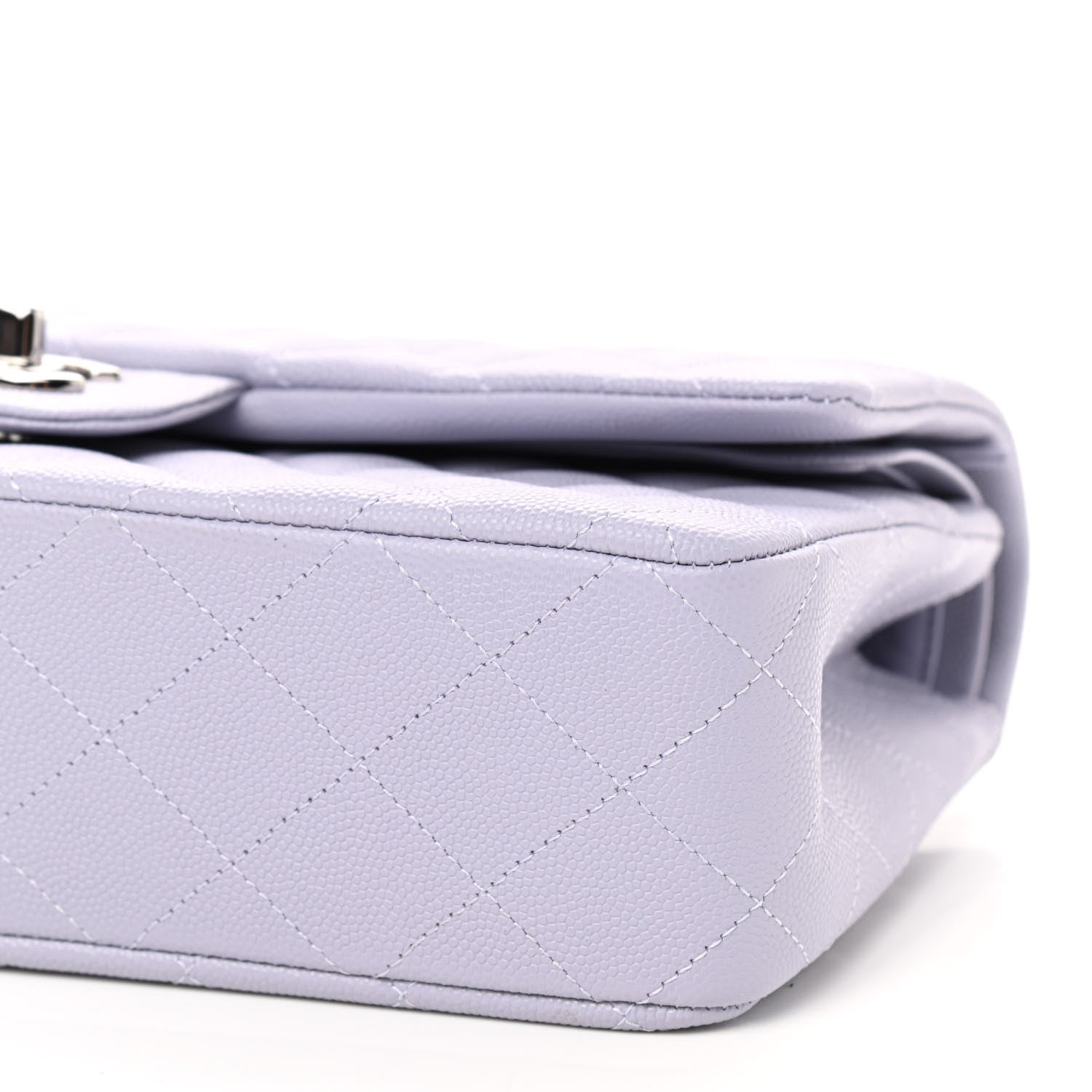 Chanel Caviar Quilted Medium Double Flap Light Purple 7 of 9