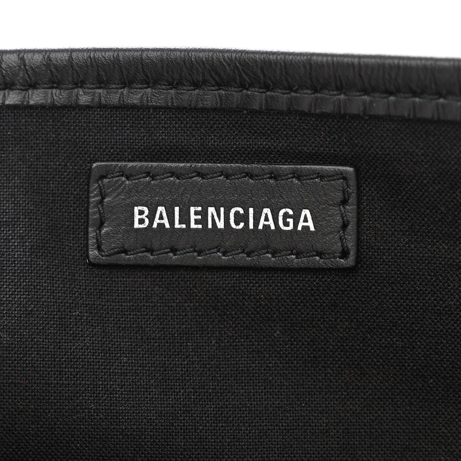 Balenciaga Cotton Canvas Calfskin Navy Cabas XS Natural Black 8 of 13