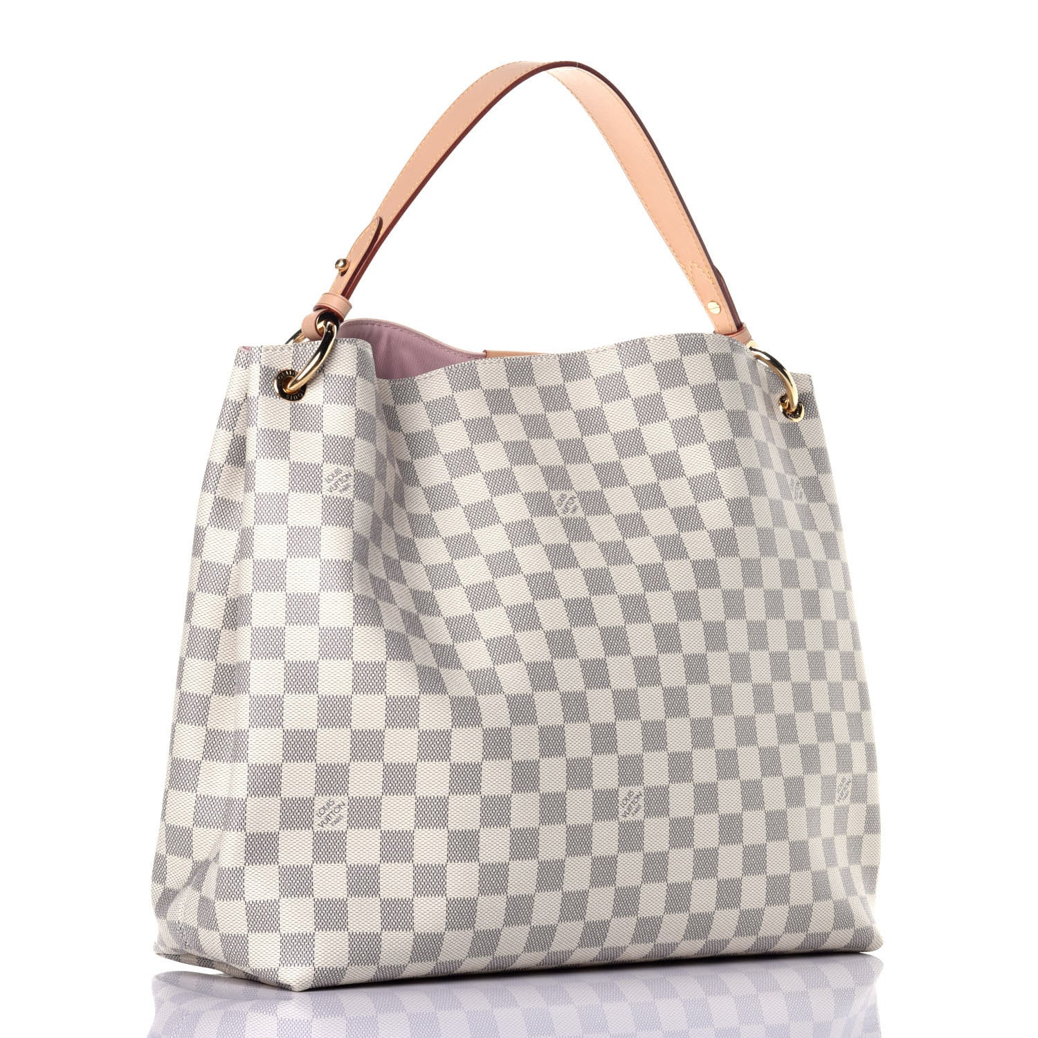 Louis Vuitton Damier Azur Graceful MM Rose Ballerine 2 of 9