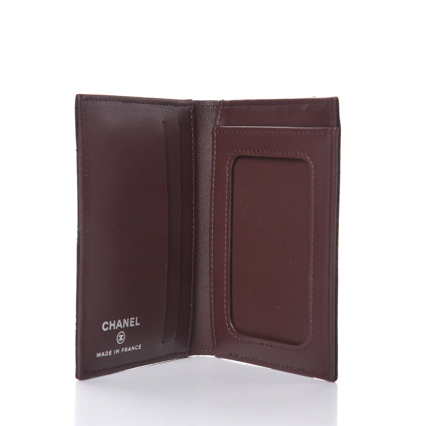 Caviar Quilted Card Holder Wallet Black
