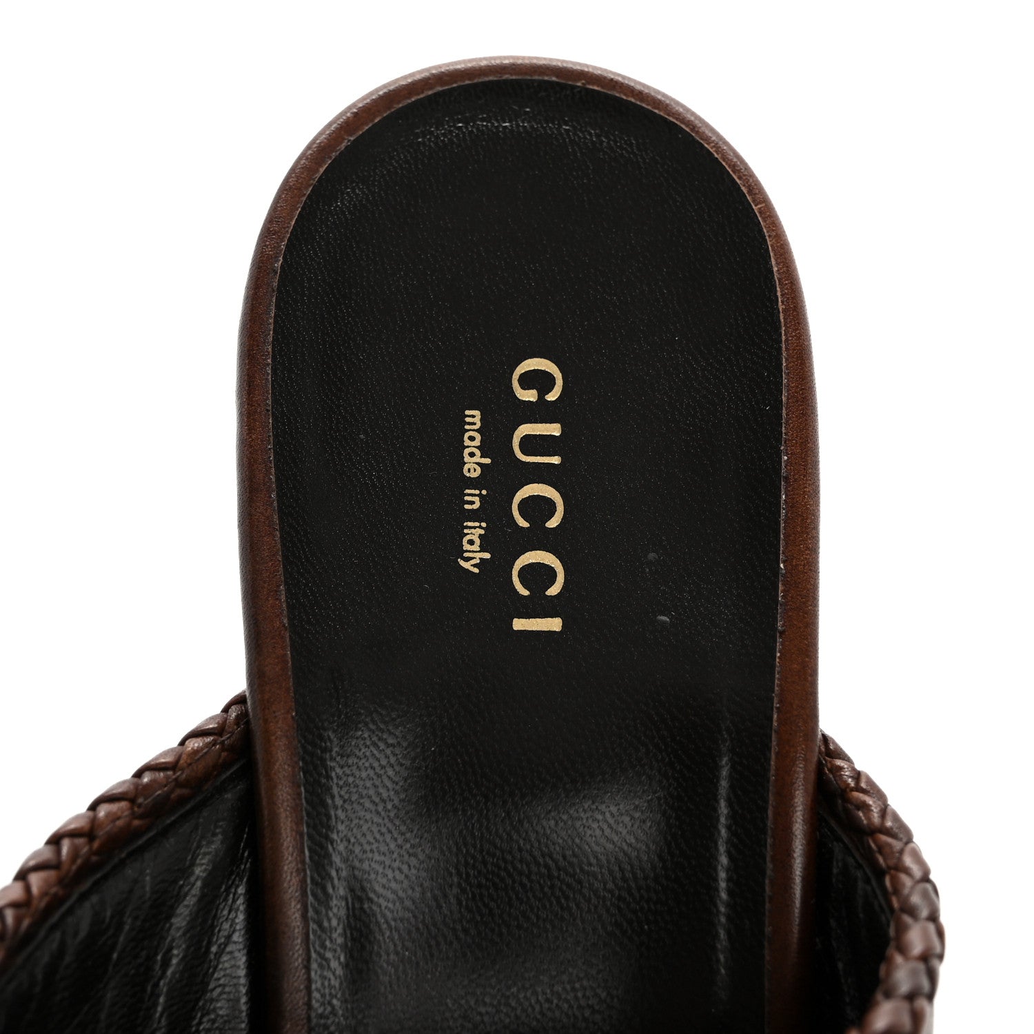 Gucci Saddle Soft Tamponato Platform Clog Slide Mules 39 Testa di Moro 7 of 10