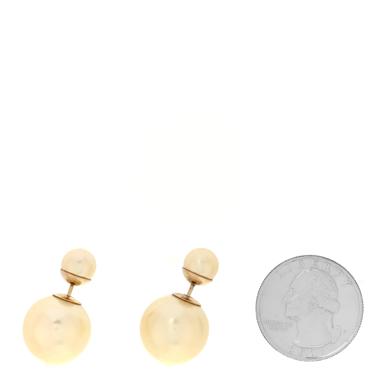 Christian Dior Pearl Mise En Dior Tribal Earrings Gold 2 of 4