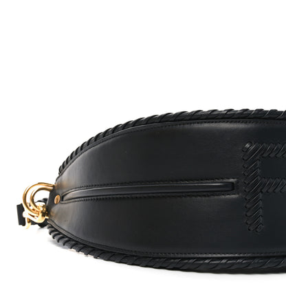 Fendi Vitello Grace Matte Whipstitch Small Fendigraphy Hobo Bag Black 9 of 11