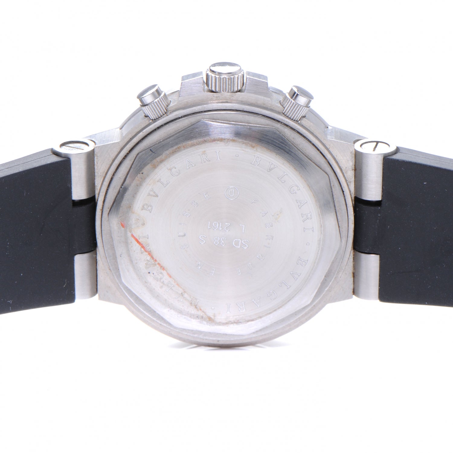 Bulgari BVLGARI Stainless Steel Rubber 38mm Diagno Scuba Chronograph Automatic Watch Black 3 of 5