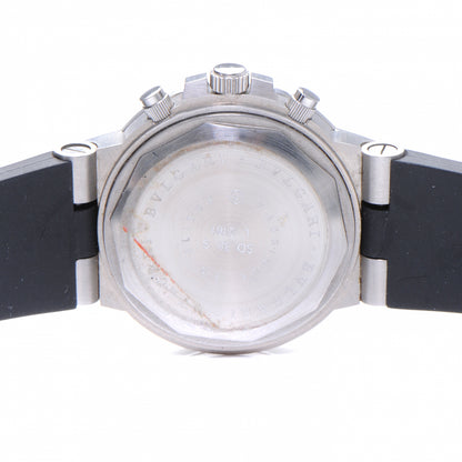 Bulgari BVLGARI Stainless Steel Rubber 38mm Diagno Scuba Chronograph Automatic Watch Black 3 of 5
