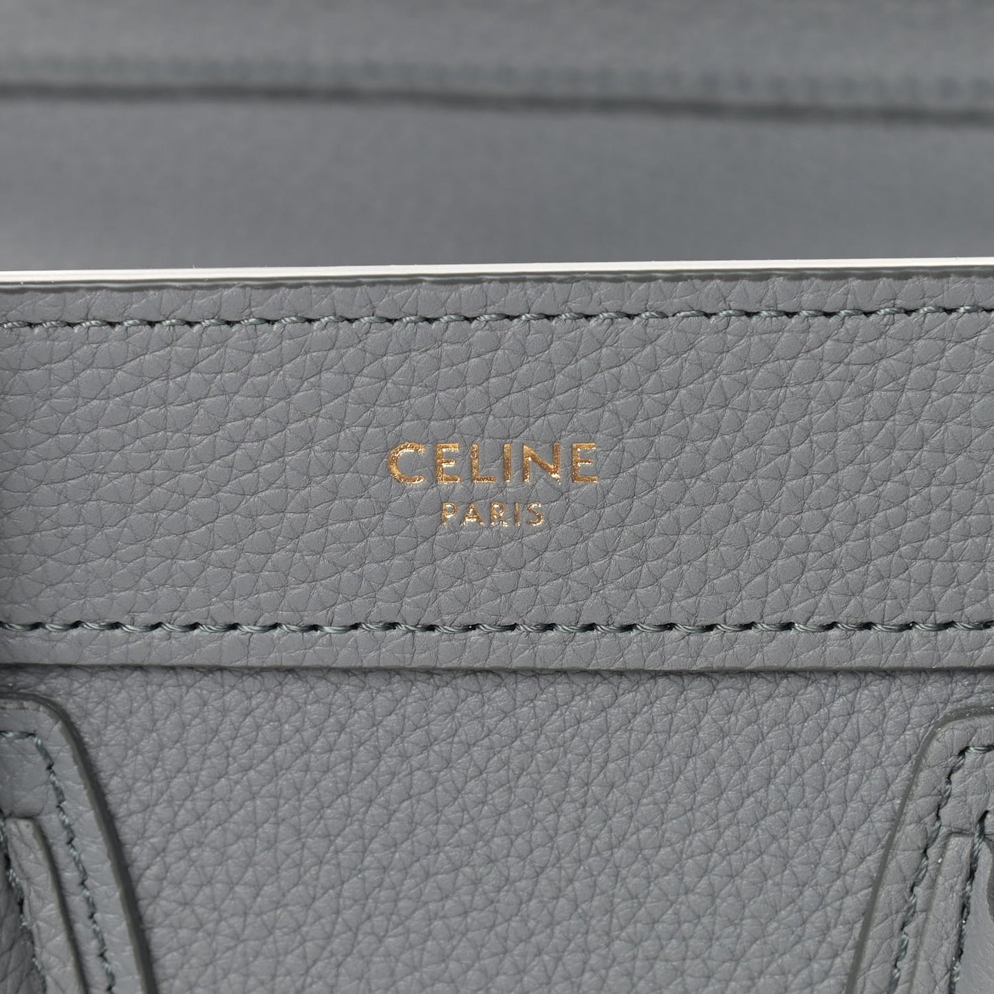 Baby Drummed Calfskin Nano Luggage Kohl