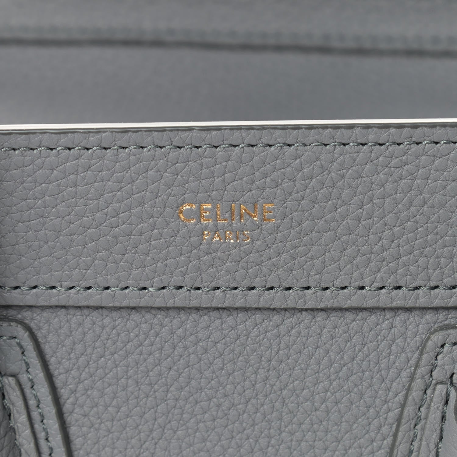 Celine Baby Drummed Calfskin Nano Luggage Kohl 6 of 10