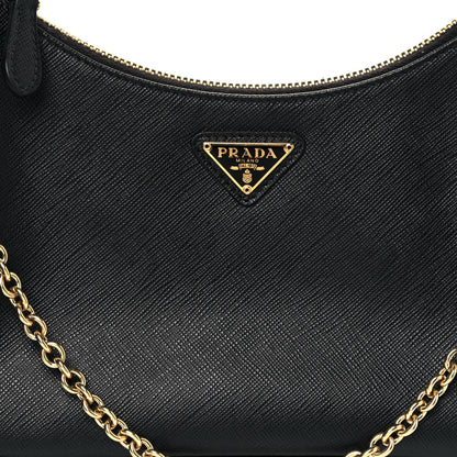 Prada Saffiano Lux Re-Edition 2005 Shoulder Bag Black 7 of 12