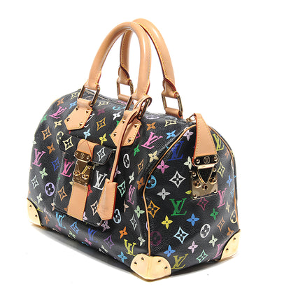 Louis Vuitton Monogram Multicolor Speedy 30 Black 3 of 8
