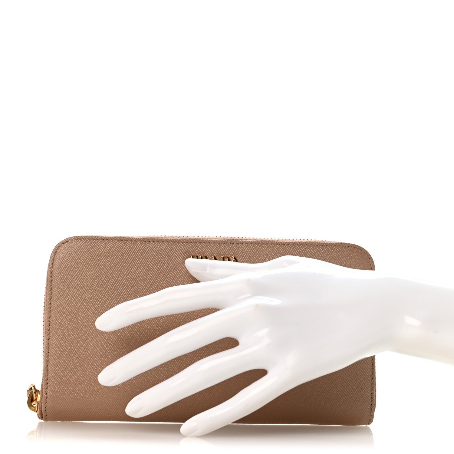 Prada Saffiano Metal Zip Around Wallet Cammeo 2 of 9