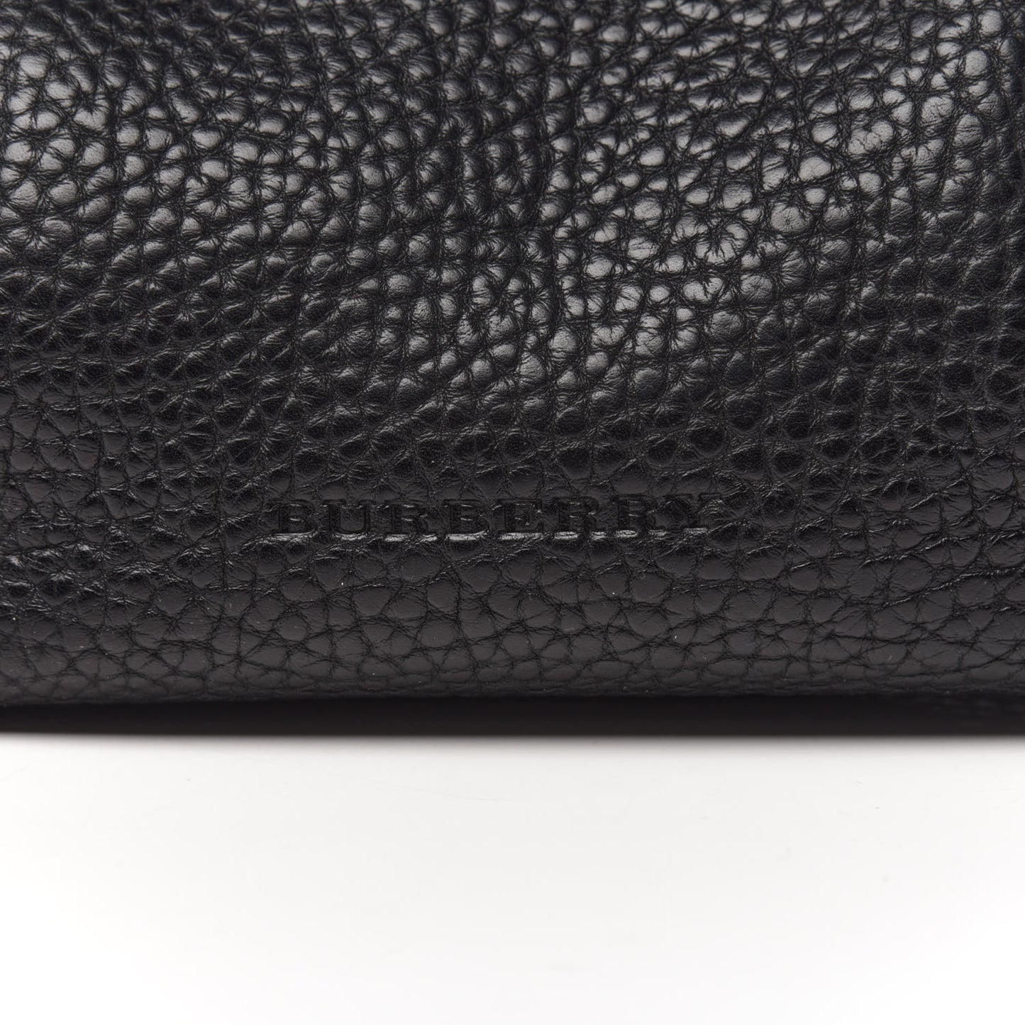 Grainy Calfskin House Check Small Maidstone Black