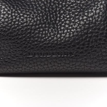 Burberry Grainy Calfskin House Check Small Maidstone Black 14 of 14