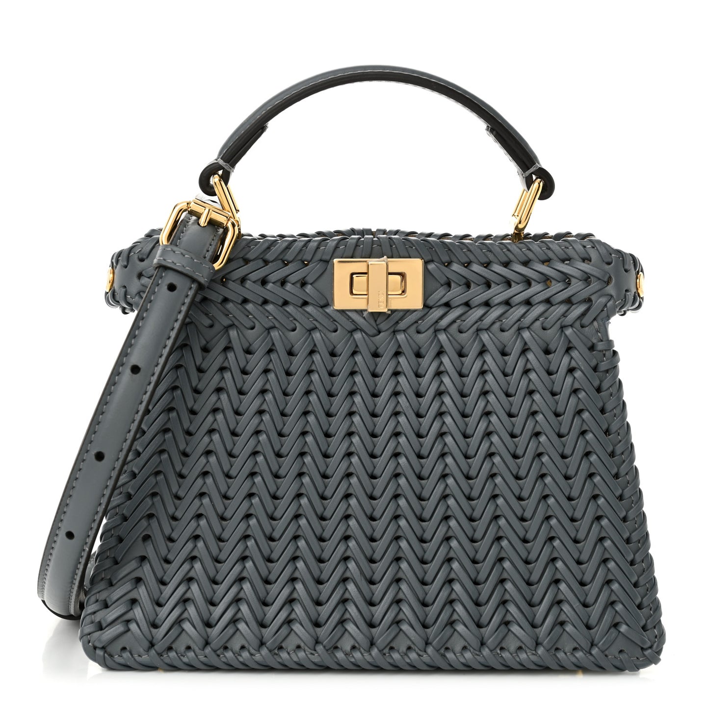 Vitello King Shiny Nappa Intreccio Petite Peekaboo I SEE U Satchel Tempesta