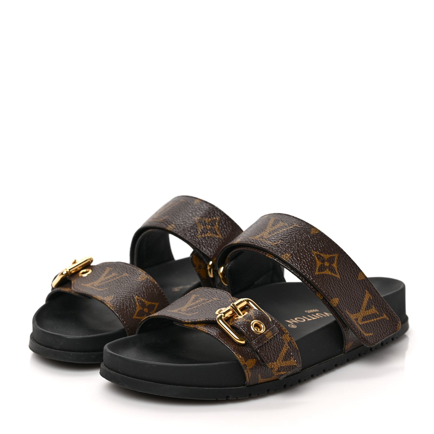 Monogram Bom Dia Mule Sandals 35 Black
