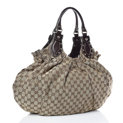 Gucci Monogram Studded Pelham Tote Dark Brown 3 of 10