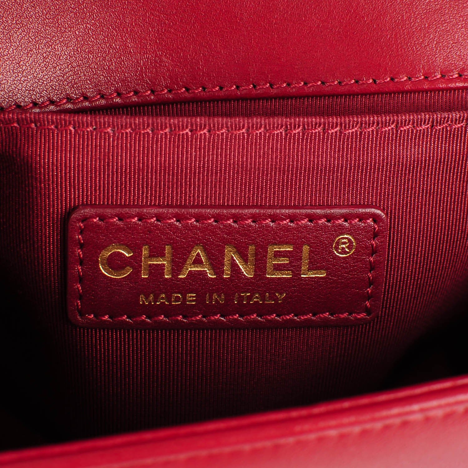 Chanel Lambskin Quilted Small Boy Flap Dark Red 7 of 8