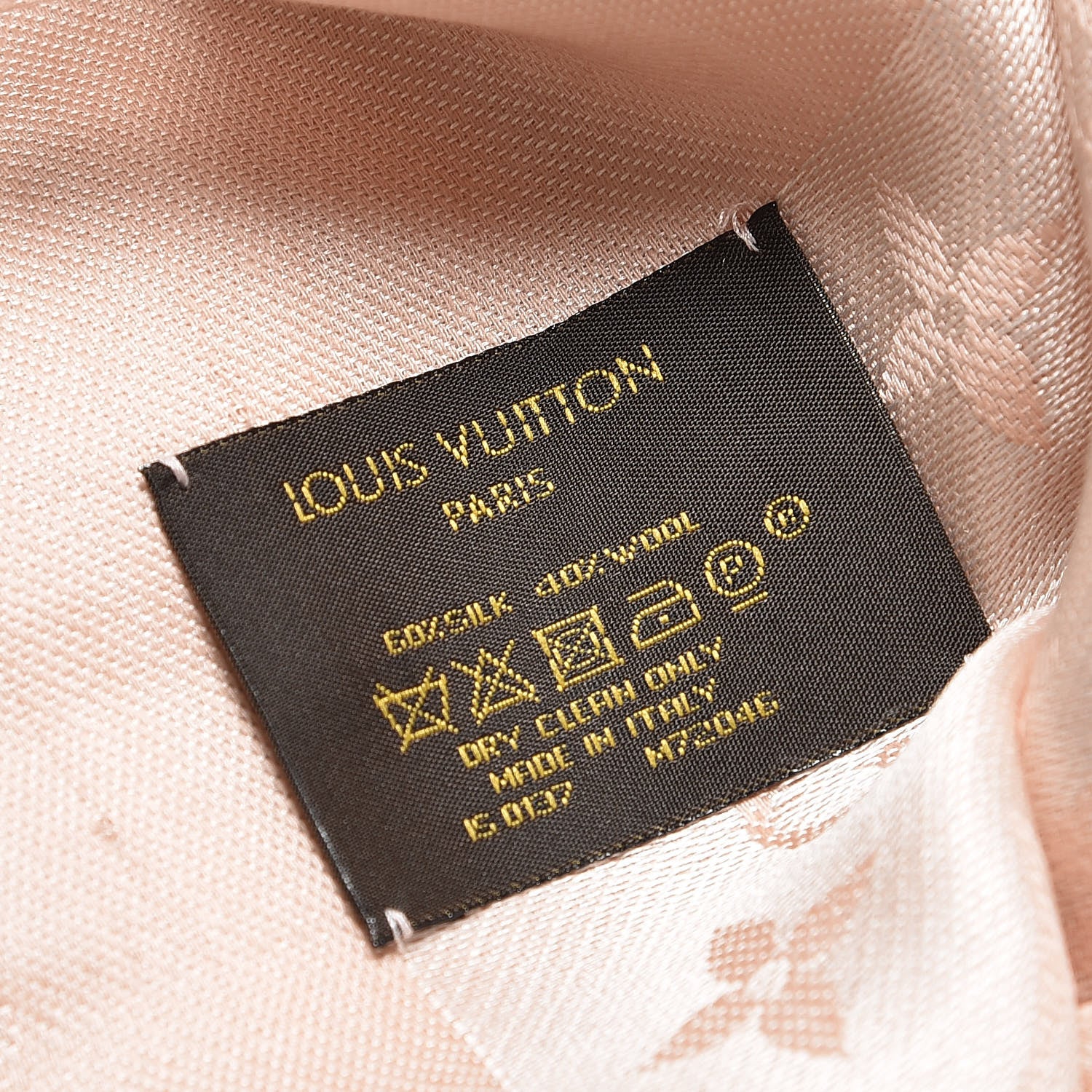 Louis Vuitton Silk Wool Monogram Shawl Rose 3 of 5