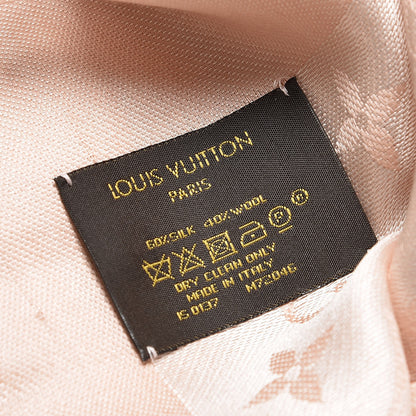Louis Vuitton Silk Wool Monogram Shawl Rose 3 of 5