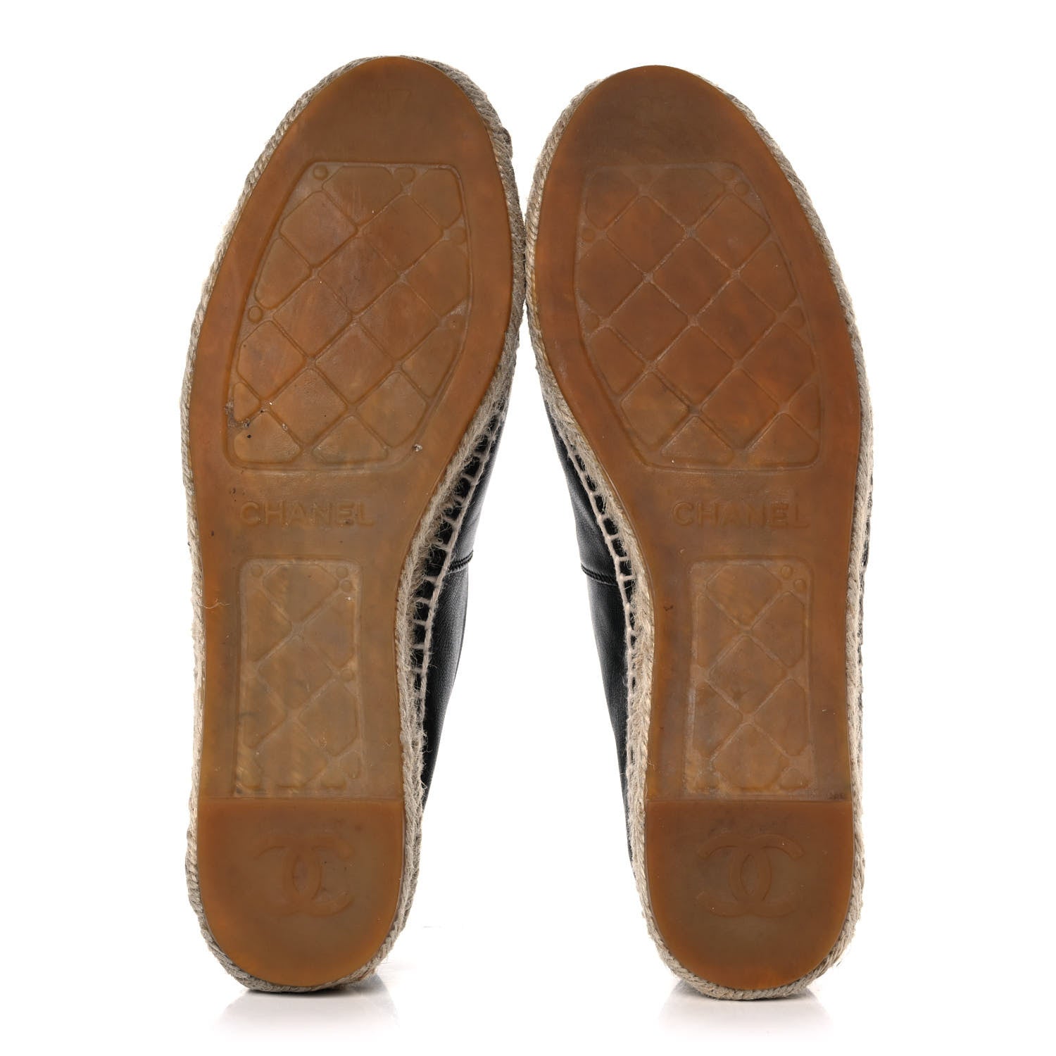 Chanel Lambskin CC Espadrilles 37 Black 5 of 12