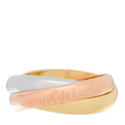 Cartier 18K Pink Yellow White Gold Classic Les Must De Cartier Trinity Ring 52 6 2 of 11