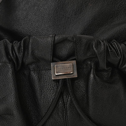 Burberry Calfskin Drawstring Tote Black 9 of 12