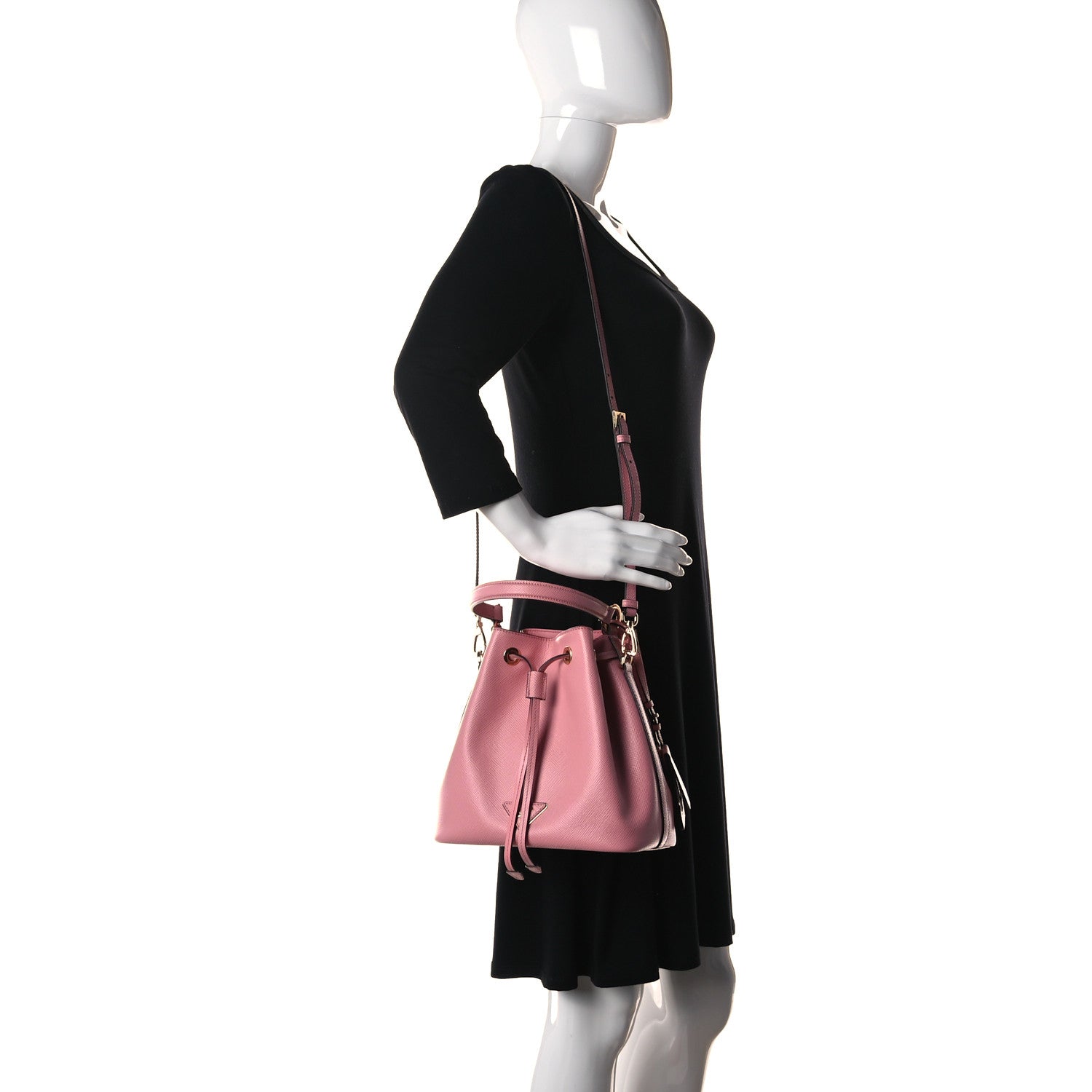 Prada Saffiano Cuir Bucket Bag Petalo 2 of 10