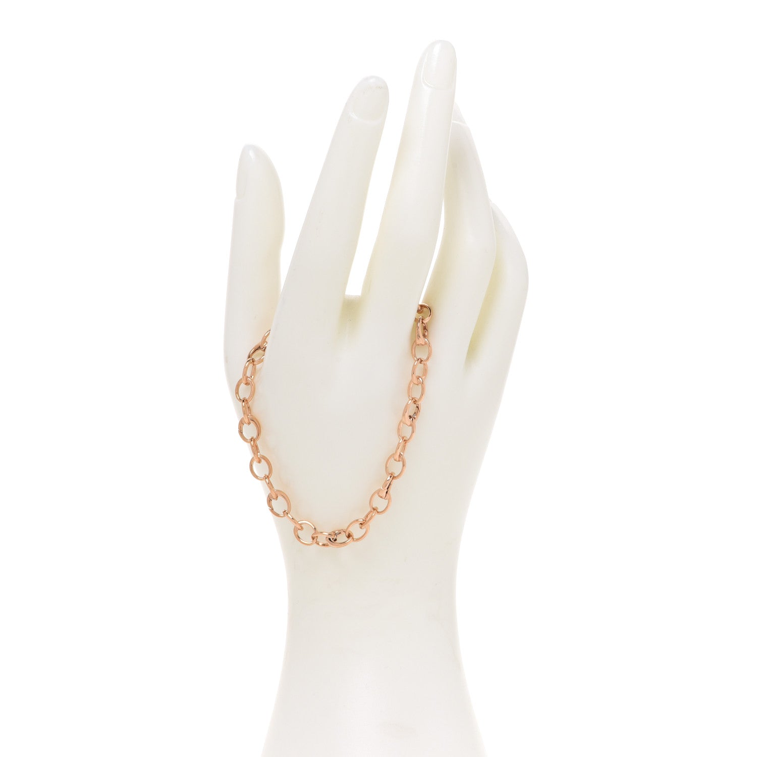 Tiffany 18K Rose Gold Oval Link Bracelet 2 of 6
