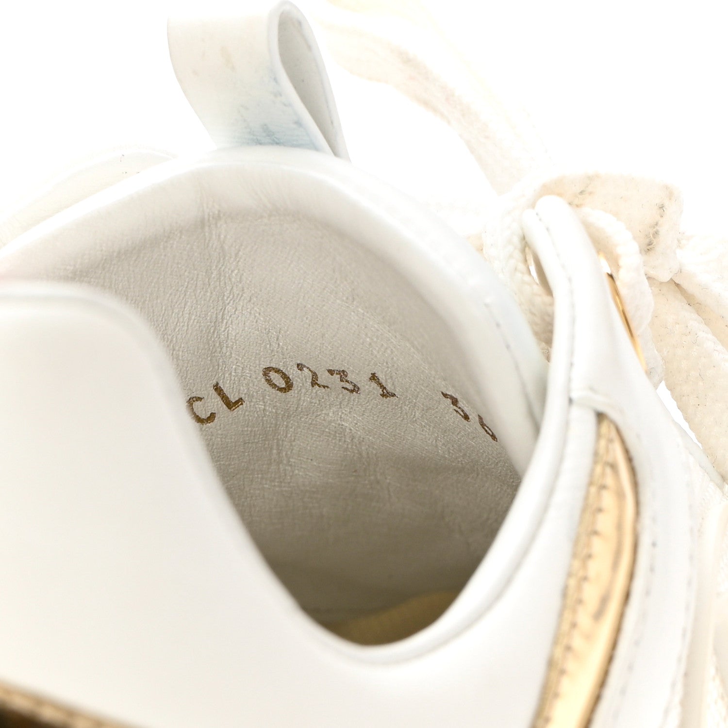 Louis Vuitton Calfskin Monogram Embellished Run Away Sneakers 36 White 7 of 14