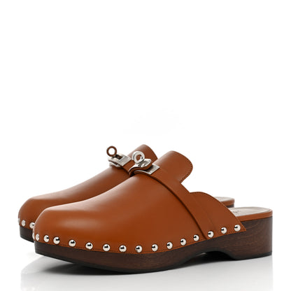 Hermes Heritage Calfskin Carlotta Mules 36 Naturel 3 of 7